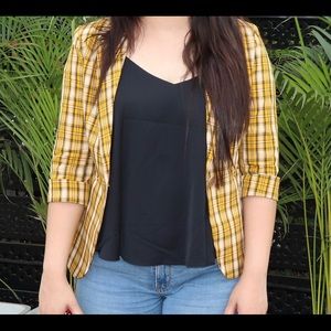 Yellow checkered Coat